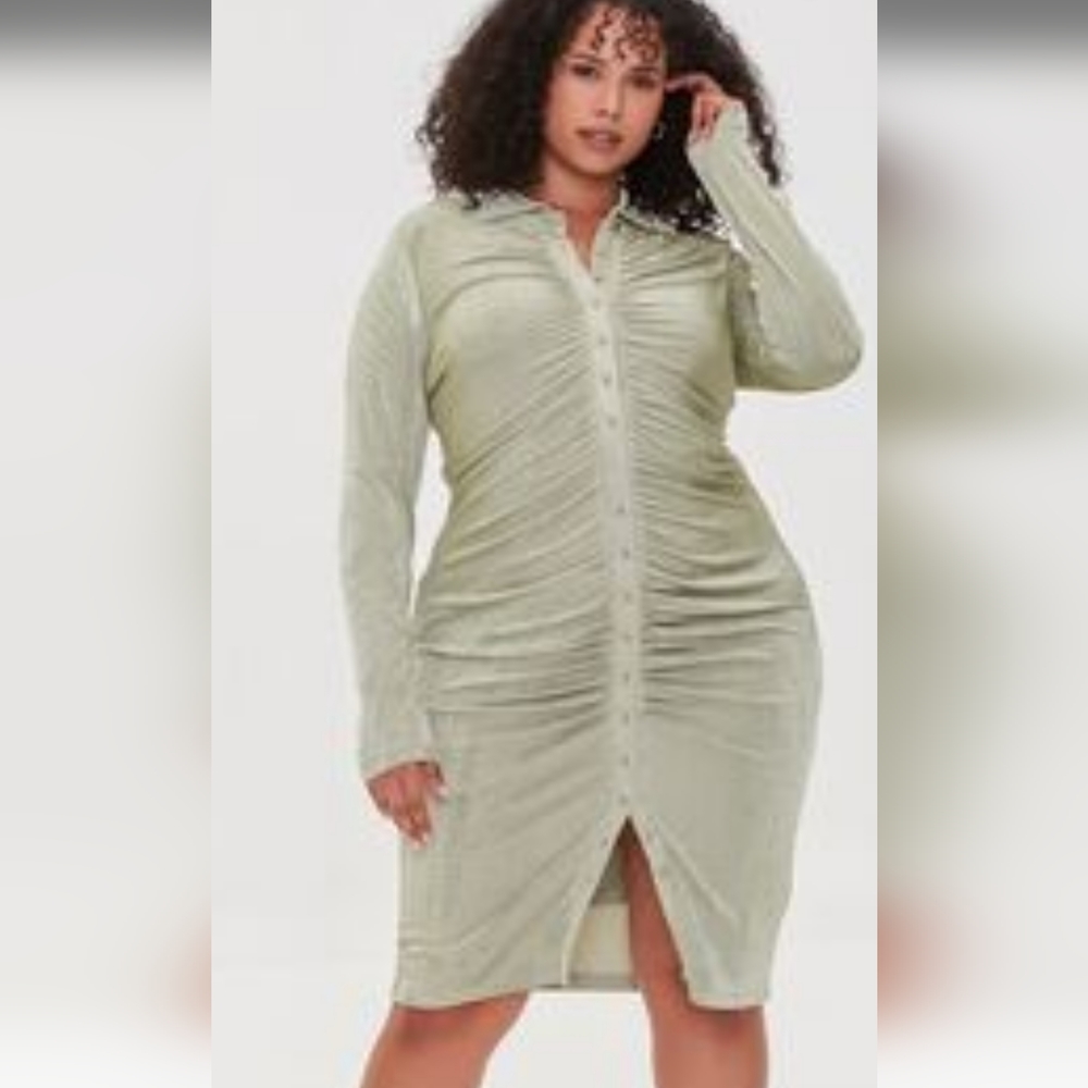 NWT FOREVER 21 SHIRT DRESS 2X